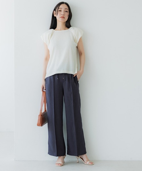 coca（coca）（コカ）の「デニムライクスラックス（スラックス・レディース・インディゴブルー/ブルー・S/M/L）」の7枚目の写真