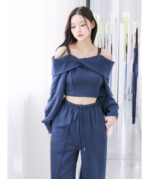 EATME（イートミー）の「オフショルレーススウェットTOP（Tシャツ/カットソー・レディース・グレー/ブラック/ネイビー・FREE）」の19枚目の写真