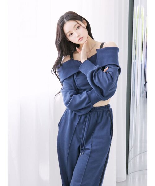 EATME（イートミー）の「オフショルレーススウェットTOP（Tシャツ/カットソー・レディース・グレー/ブラック/ネイビー・FREE）」の20枚目の写真