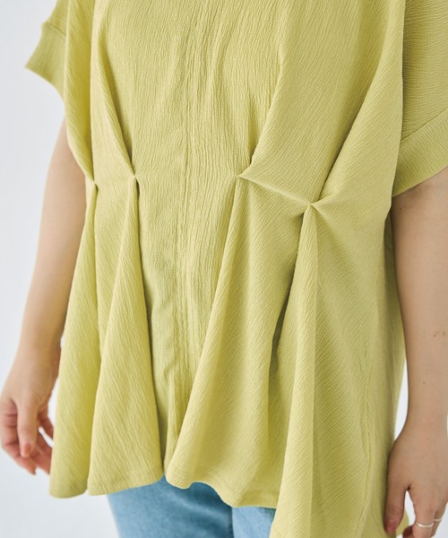 LAVEANGE（ラビアンジェ）の「【洗える】楊柳ストレッチタックブラウス（シャツ/ブラウス・レディース・ブラック/オフホワイト/ライム・M/LL/3L/4L/5L）」の22枚目の写真