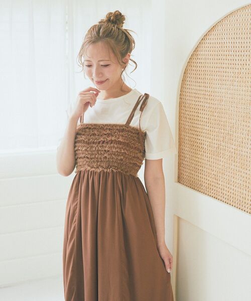 アリーム（Areeam）/チュールフリルティアードキャミワンピース セール】チュールフリルティアードキャミワンピース（ワンピース