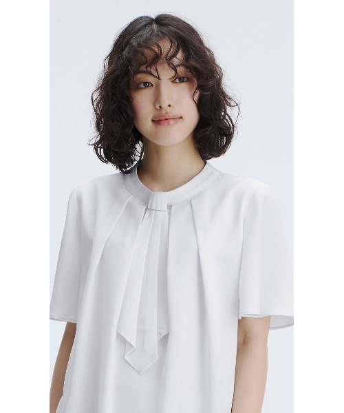 AOYAMA(アオヤマ)の「4WAYマルチブラウス【半袖】(シャツ/ブラウス・レディース・ホワイト/ブルー・M/L/3L/LL/S)」の19枚目の写真