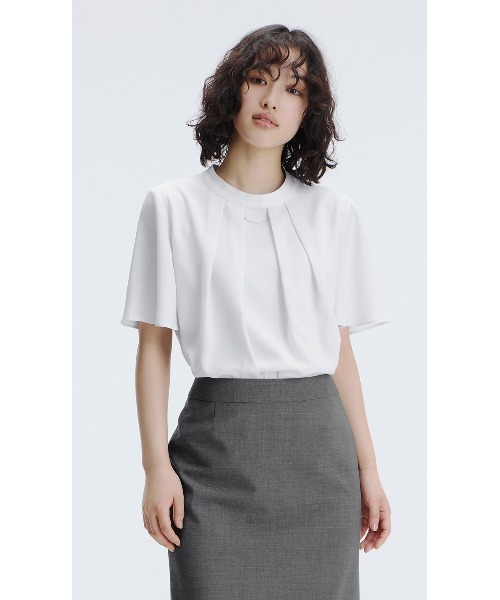 AOYAMA(アオヤマ)の「4WAYマルチブラウス【半袖】(シャツ/ブラウス・レディース・ホワイト/ブルー・M/L/3L/LL/S)」の21枚目の写真