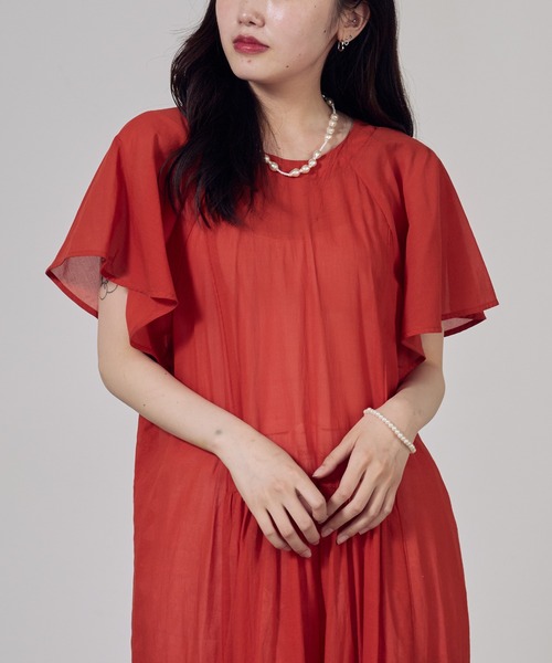 c/est(シーエ)の「c/est/シーエ SERINE ワンピース 秋物 秋服 2026年秋冬(ワンピース・レディース・ブラック/レッド・FREE)」の8枚目の写真