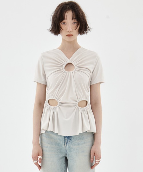 FETICO STUDIOUS別注　サークルカットTシャツ FETICO/フェティコ】《STUDIOUS別注》 CIRCLE CUT TEE/サークル