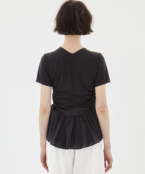 FETICO（フェティコ）の「【FETICO/フェティコ】《STUDIOUS別注》 CIRCLE CUT TEE/サークルカットTシャツ（Tシャツ/カットソー・レディース・ブラック/アイボリー・FREE）」の20枚目の写真
