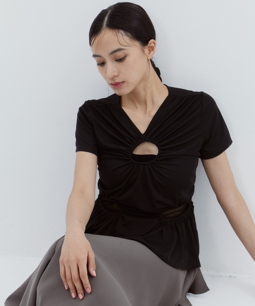 tシャツ 「FETICO/フェティコ」「STUDIOUS別注」 CIRCLE CUT TEE/サークルカットTシャツ レディース FETICO tシャツ 「FETICO/フェティコ」「STUDIOUS別注」 CIRCLE