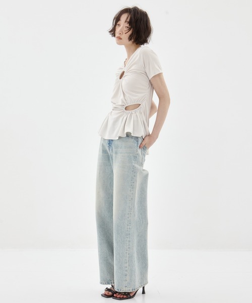 FETICO/フェティコ】《STUDIOUS別注》 CIRCLE CUT TEE/サークルカットT