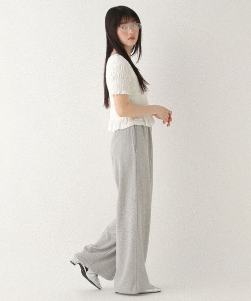 Heather(ヘザー)の「モチーフシャーリングカットTEE 574588(Tシャツ/カットソー・レディース・オフホワイト/グレー/ブラック・FREE)」の7枚目の写真