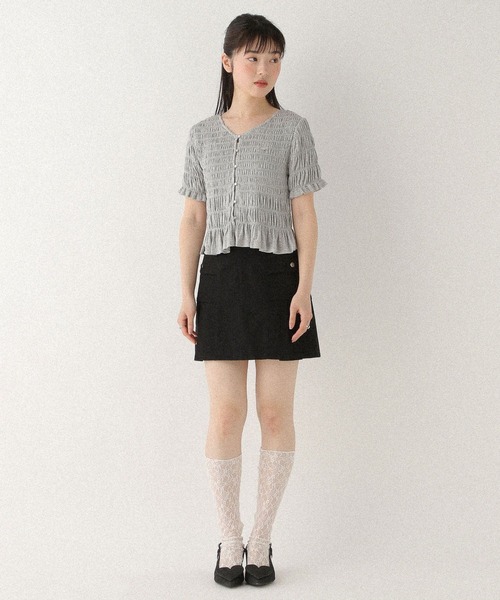 tシャツ モチーフシャーリングカットTEE　574588 レディース モチーフシャーリングカットTEE 574588（Tシャツ/カットソー