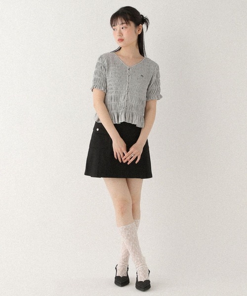 Heather(ヘザー)の「モチーフシャーリングカットTEE 574588(Tシャツ/カットソー・レディース・オフホワイト/グレー/ブラック・FREE)」の22枚目の写真