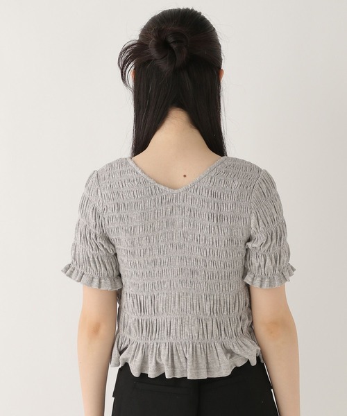 Heather(ヘザー)の「モチーフシャーリングカットTEE 574588(Tシャツ/カットソー・レディース・オフホワイト/グレー/ブラック・FREE)」の18枚目の写真