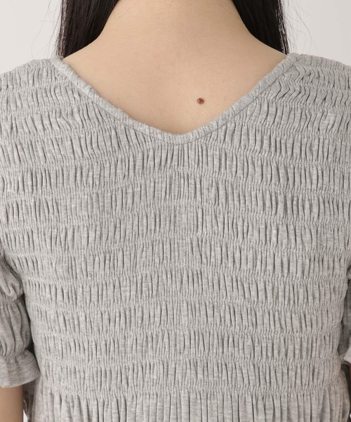 Heather(ヘザー)の「モチーフシャーリングカットTEE 574588(Tシャツ/カットソー・レディース・オフホワイト/グレー/ブラック・FREE)」の14枚目の写真