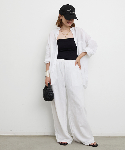 ブラウス シャツ *New Linen ワイドシャツ レディース New Linen ワイドシャツ（シャツ/ブラウス）｜Deuxieme Classe