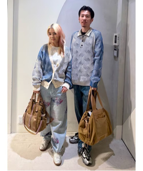 デシグアル] 5サイズ展開/XS/XL バイカラーニットカーディガン