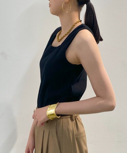 LOUNGEDRESS（ラウンジドレス）の「スクエアタンク（Tシャツ/カットソー・レディース・ブラック/オフホワイト/オリーブ・FREE）」の19枚目の写真