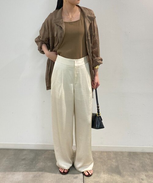 LOUNGEDRESS（ラウンジドレス）の「スクエアタンク（Tシャツ/カットソー・レディース・ブラック/オフホワイト/オリーブ・FREE）」の18枚目の写真