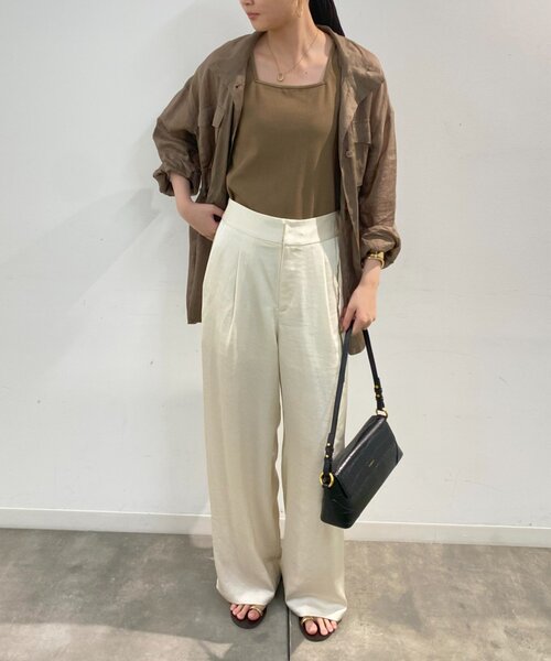 LOUNGEDRESS（ラウンジドレス）の「スクエアタンク（Tシャツ/カットソー・レディース・ブラック/オフホワイト/オリーブ・FREE）」の17枚目の写真