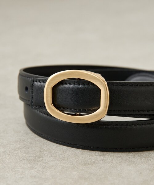 Jena espace merveilleux（ジェナ　エスパスメルヴェイユ）の「オーバルフレームバックルベルト（ベルト・レディース・ブラック/ベージュ・FREE）」の6枚目の写真