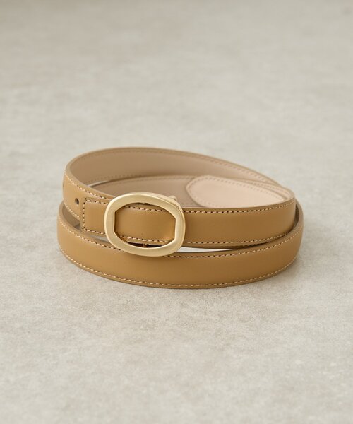 Jena espace merveilleux（ジェナ　エスパスメルヴェイユ）の「オーバルフレームバックルベルト（ベルト・レディース・ブラック/ベージュ・FREE）」の4枚目の写真