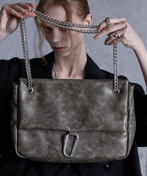 SERACE（セラス）の「【SERACE】Vintage design 2way chain shoulder bag / ヴィンテージデザイン2wayチェーンショルダーバッグ（ショルダーバッグ・メンズ・ブラック/グレー/ブラウン・FREE）」の15枚目の写真