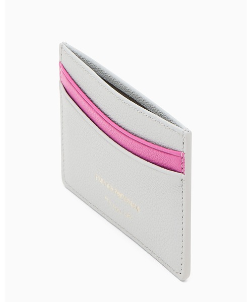 EMPORIO ARMANI（エンポリオアルマーニ）の「【エンポリオ アルマーニ】カードホルダー タンブルレザー（カードケース・レディース・ホワイト/ピンク/ダークベージュ・FREE）」の4枚目の写真