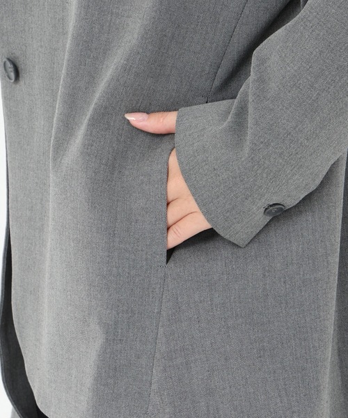 STRAWBERRY-FIELDS（ストロベリーフィールズ）の「コンフォートクロス_コンフォートテーラードジャケット（テーラードジャケット・レディース・ブラック/グレー・2）」の11枚目の写真