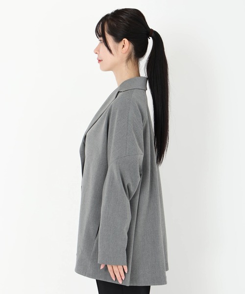 STRAWBERRY-FIELDS（ストロベリーフィールズ）の「コンフォートクロス_コンフォートテーラードジャケット（テーラードジャケット・レディース・ブラック/グレー・2）」の6枚目の写真