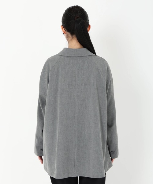 STRAWBERRY-FIELDS（ストロベリーフィールズ）の「コンフォートクロス_コンフォートテーラードジャケット（テーラードジャケット・レディース・ブラック/グレー・2）」の7枚目の写真