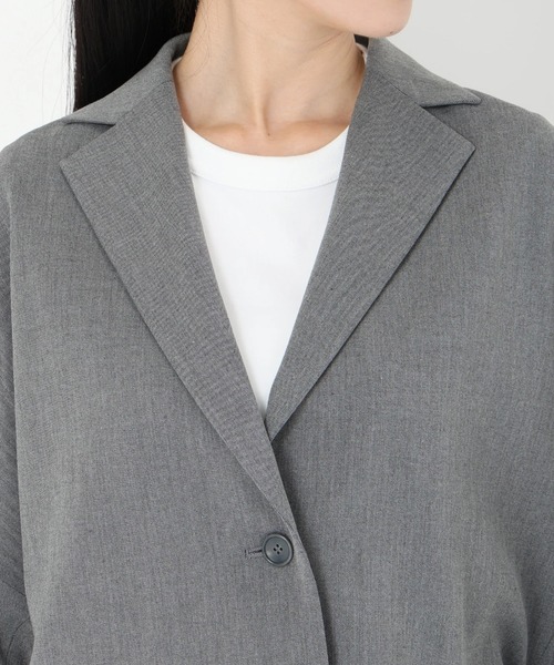 STRAWBERRY-FIELDS（ストロベリーフィールズ）の「コンフォートクロス_コンフォートテーラードジャケット（テーラードジャケット・レディース・ブラック/グレー・2）」の8枚目の写真