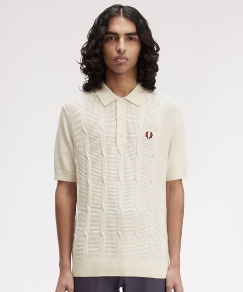 FRED PERRY 希少 ローゲージ ニット ポロシャツ Mサイズ 美品 FRED PERRY 希少 ローゲージ ニット ポロシャツ Mサイズ 美品