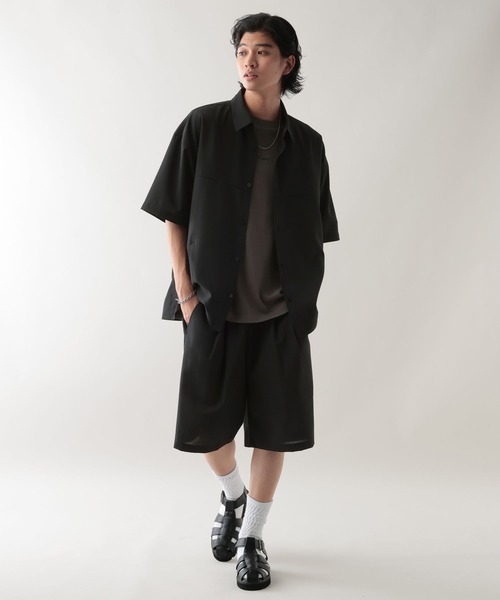 RAGEBLUE（レイジブルー）の「＜吸水速乾・イージーケア＞【AIR FLOW TECH/エアフローテック】ワイドイージーショーツ/ハーフパンツ（その他パンツ・メンズ・グレー系その他/ブラック/キャメル・MEDIUM/LARGE）」の21枚目の写真
