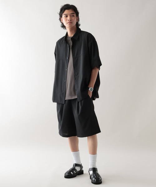 RAGEBLUE（レイジブルー）の「＜吸水速乾・イージーケア＞【AIR FLOW TECH/エアフローテック】ワイドイージーショーツ/ハーフパンツ（その他パンツ・メンズ・グレー系その他/ブラック/キャメル・MEDIUM/LARGE）」の22枚目の写真