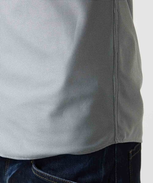 MICHEL KLEIN HOMME (ミッシェルクランオム)の「《日本製》マイクロチェック柄半袖シャツ(シャツ/ブラウス・メンズ・グレー/ブルー/ライトブルー・MEDIUM/LARGE/X-LARGE)」の5枚目の写真