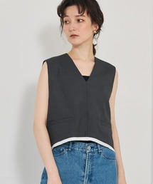 qualite | 【セットアップ対応】ウールライクジレ/ノースリーブトップス(タンクトップ)