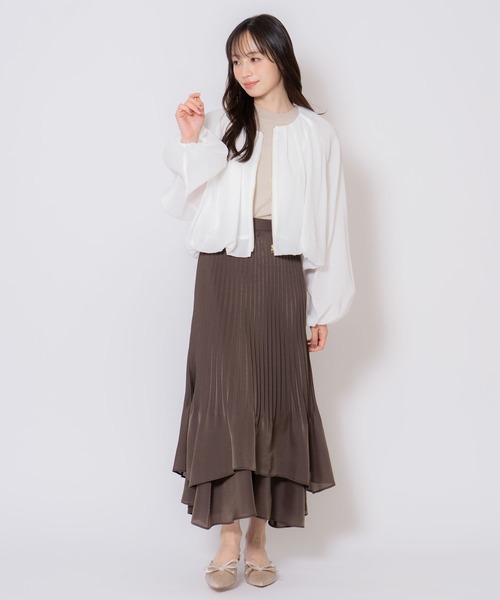 NOELA（ノエラ）の「シアーバルーンブルゾン（ブルゾン・レディース・ライトグレー/ブラック/オフホワイト・フリー）」の18枚目の写真