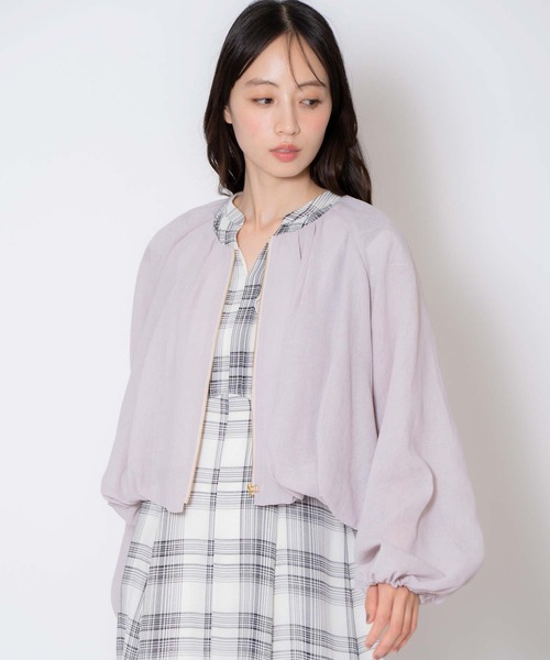 NOELA（ノエラ）の「シアーバルーンブルゾン（ブルゾン・レディース・ライトグレー/ブラック/オフホワイト・フリー）」の20枚目の写真