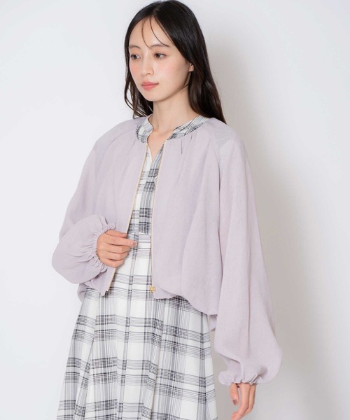 NOELA（ノエラ）の「シアーバルーンブルゾン（ブルゾン・レディース・ライトグレー/ブラック/オフホワイト・フリー）」の21枚目の写真