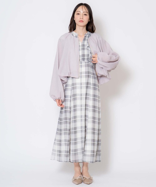 NOELA（ノエラ）の「シアーバルーンブルゾン（ブルゾン・レディース・ライトグレー/ブラック/オフホワイト・フリー）」の14枚目の写真