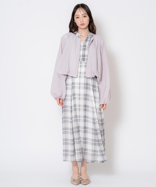 NOELA（ノエラ）の「シアーバルーンブルゾン（ブルゾン・レディース・ライトグレー/ブラック/オフホワイト・フリー）」の15枚目の写真