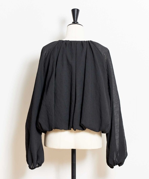 NOELA（ノエラ）の「シアーバルーンブルゾン（ブルゾン・レディース・ライトグレー/ブラック/オフホワイト・フリー）」の11枚目の写真