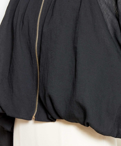 NOELA（ノエラ）の「シアーバルーンブルゾン（ブルゾン・レディース・ライトグレー/ブラック/オフホワイト・フリー）」の6枚目の写真