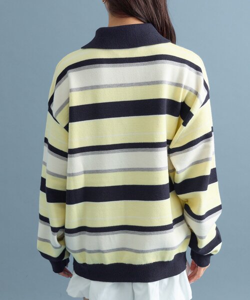 マルチボーダーラガーニット（ニット/セーター）｜mystic