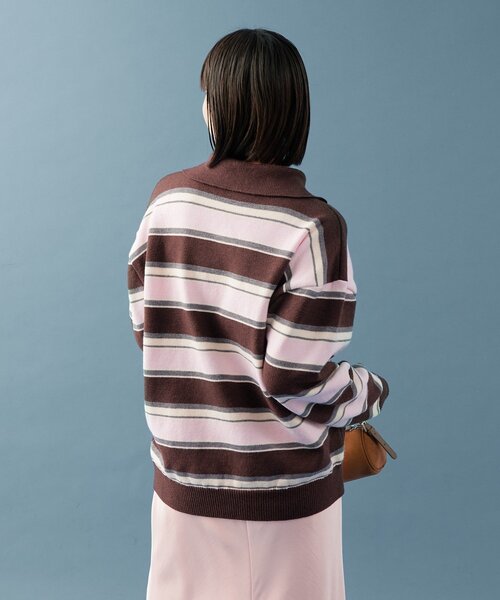 マルチボーダーラガーニット（ニット/セーター）｜mystic