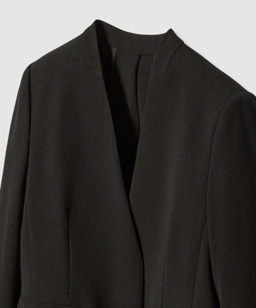 LOULOU WILLOUGHBY】ダブルクロスノーカラーリボンジャケット