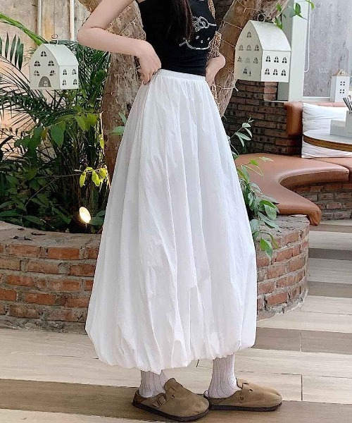 maison de LATIR(メゾンドラティール)の「軽やかな夏服。バルーンイージーケアスカート(スカート・レディース・グレー/ブラック/ホワイト・FREE)」の14枚目の写真