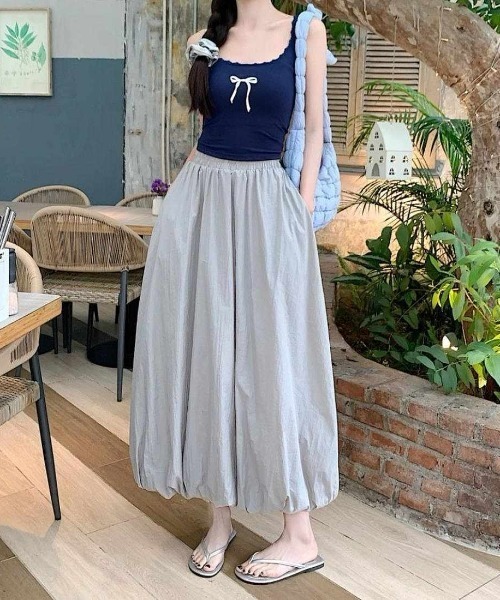 maison de LATIR(メゾンドラティール)の「軽やかな夏服。バルーンイージーケアスカート(スカート・レディース・グレー/ブラック/ホワイト・FREE)」の17枚目の写真