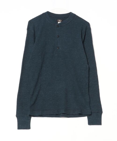 未使用　試着のみ！　RRL ワッフルニット ヘンリー シャツ(グレーXXL) RRL ワッフルニット ヘンリー シャツ (希少サイズXXL) 新品未