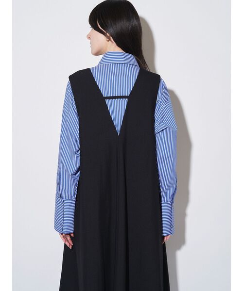 ディープVネックAラインワンピース（ワンピース）｜ELENDEEK（エレン