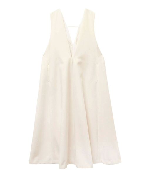 ELENDEEK（エレンディーク）の「ディープVネックAラインワンピース（ワンピース・レディース・オフホワイト/ブラック/グレー・01/02）」の10枚目の写真